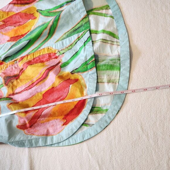 Anthropologie Maeve The Lillian Cap Sleeve Button Front Midi Dress Tulip Size XS - Picture 13 of 15